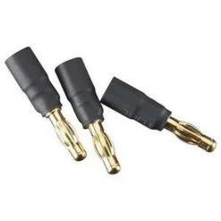 Great Planes 4mm Male to 6mm Female Bullet Adapter (3 Pack) - RC Car & Truck Replacement Parts