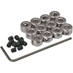 Great Planes Plated Wheel Collars 1/8" (12) - Durable Landing Gear & Wheel Accessories