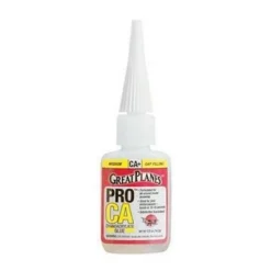 Great Planes Pro CA+ Glue Medium (0.5oz) - Fast-Drying Adhesive for Airplanes & Models