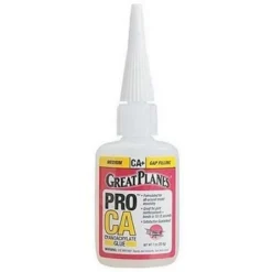 Great Planes Pro CA+ Glue Medium (1oz) - Fast-Drying Adhesive for Airplane Maintenance