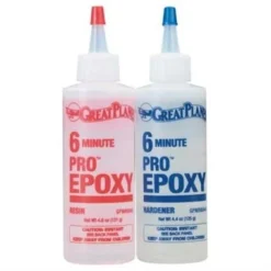Great Planes Pro Epoxy 6-Minute Formula (9oz) - Fast-Drying Airplane Glue for Maintenance