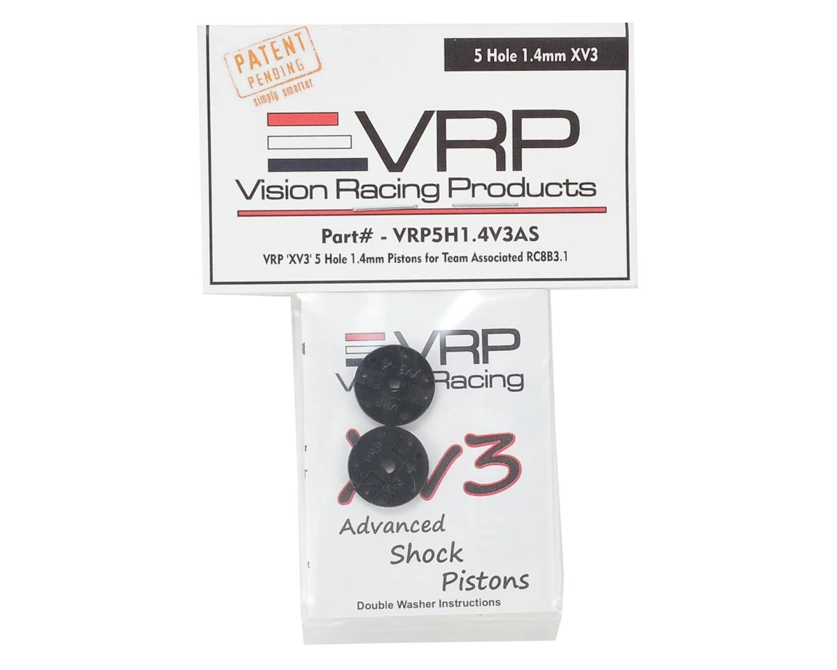 VRP Associated RC8B3 1/8 X V3 Shock Piston (2) - 1.4mm x 5 Hole - Replacement Parts for Team Associated RC8B 5 VRP Associated RC8B3 1/8 X V3 Shock Piston (2) - 1.4mm x 5 Hole - Replacement Parts for Team Associated RC8B - Image 3