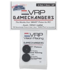 VRP RC8B3 1/8 'Gamechanger' Piston (2) (1.3mm x 6 Hole) Medium Pack - Team Associated Replacement Parts -Great Planes Sales Shop vrp6h1.3mpae 2