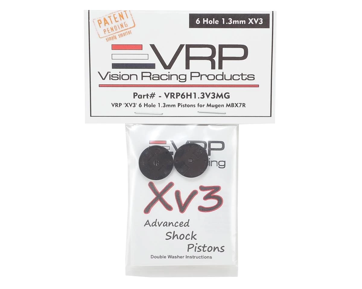 VRP Mugen 1/8 X V3 Shock Piston (2) - 1.3mm x 6 Hole - Replacement Parts for MBX7 & Mugen 5 VRP Mugen 1/8 X V3 Shock Piston (2) - 1.3mm x 6 Hole - Replacement Parts for MBX7 & Mugen - Image 3