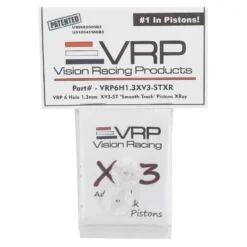 VRP Xray 1/8" XV3-ST Smooth Track Piston (2) - 1.3mm x 6 Hole | XB8 Replacement Parts -Great Planes Sales Shop vrp6h1.3v3stxr 2