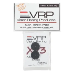 VRP Kyosho/XRAY/Tekno 1/8 X V3 Shock Piston (2) - 1.4mm x 6 Hole Replacement Parts -Great Planes Sales Shop vrp6h1.4v3ky 2