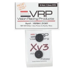 VRP Kyosho/XRAY/Tekno 1/8 X V3 Shock Piston (2) - 1.2mm x 8 Hole - Replacement Parts -Great Planes Sales Shop vrp8h1.2v3ky 2